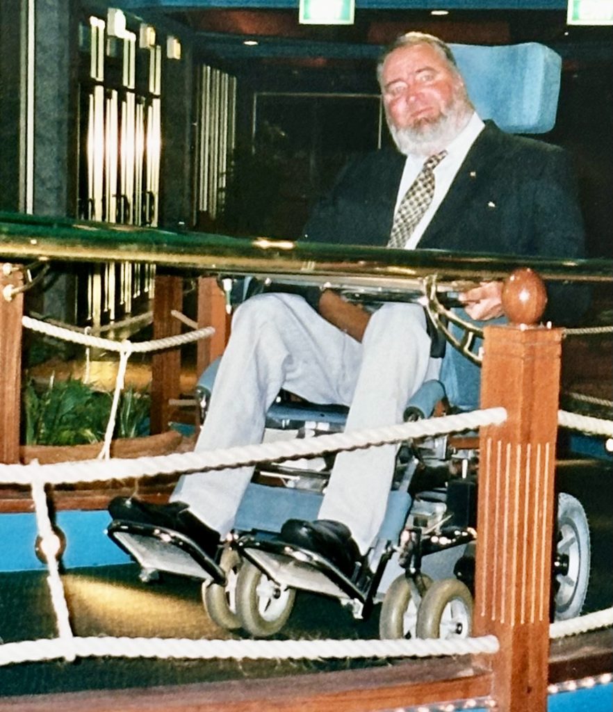 Photo of Richard Llewellyn in his wheelchair